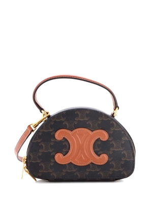 Celine Pre-Owned Half Moon Case Triomphe Coated Canvas with Leather pouch - Brown