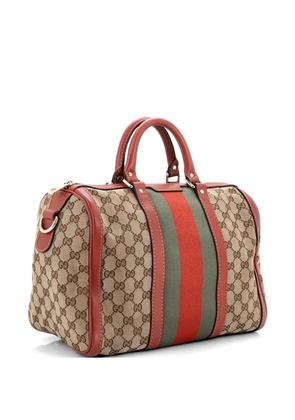 Gucci Pre-Owned Vintage Web Boston Bag GG Canvas Medium satchel - Brown