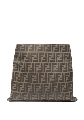 Fendi Pre-Owned 1990-2010s Zucca metal-handle bag - Brown