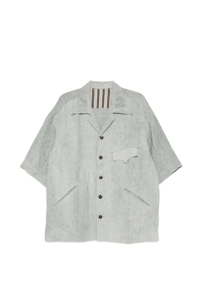 Ziggy Chen patch-pocket short-sleeve shirt - Green