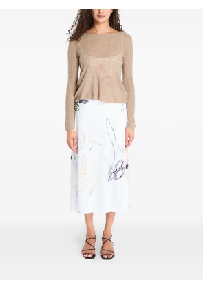 Desigual Kala floral-print layered dress - Neutrals