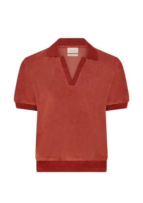 AMAN terry V-neck sweater - Red