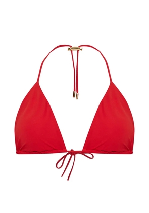 Moschino tie-fastening bikini top - Red