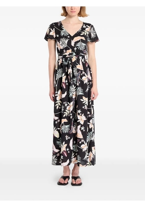 ROXY floral-print tie-waist maxi dress - Black