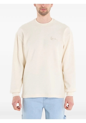 karl kani waffle-knit long-sleeve T-shirt - Neutrals