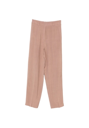 CARLA G. pressed-crease straight-leg trousers - Brown