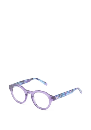 Benetton Olivia geometric-frame glasses - Purple