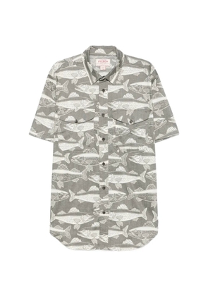 Filson Twin Lakes fish-pattern short-sleeve shirt - Grey