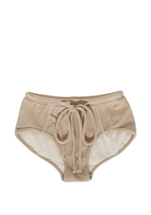Natasha Zinko terry-cloth drawstring briefs - Neutrals