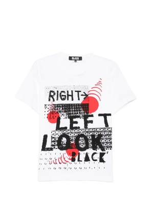 Comme Des Garçons Black Right Left T-shirt - White