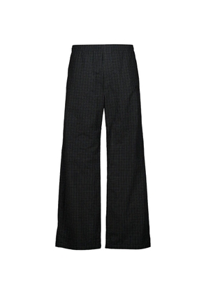 Balenciaga check tailored track pants - Blue