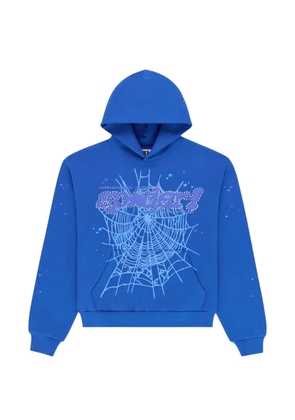 SP5DER Punk V2 rhinestone-embellished hoodie - Blue