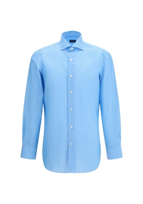 Finamore 1925 Napoli striped cotton shirt - Blue