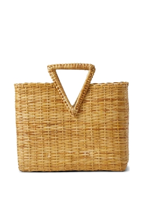 Veronica Beard Vesper woven-design basket-style tote bag - Neutrals