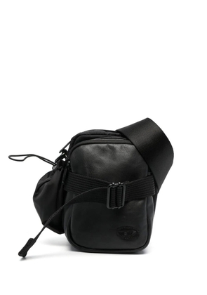 Diesel logo-patch detail shoulder bag - Black