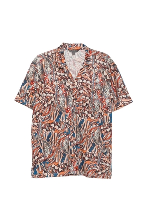 John Varvatos floral-print camp-collar shirt - Orange