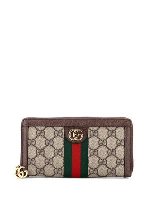 Gucci Pre-Owned Ophidia Zip Around Wallet GG Coated Canvas small wallets - Brown