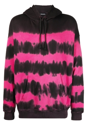 Diesel tie-dye printed hoodie - Black