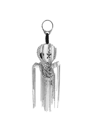 Alexander McQueen chain-embellished keyring - White