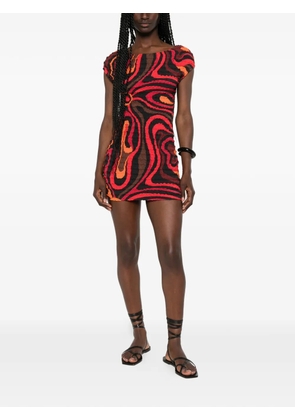 PUCCI crinkled mini dress - Red