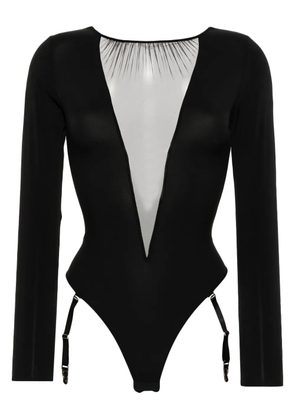 Maison Close semi-sheer bodysuit - Black