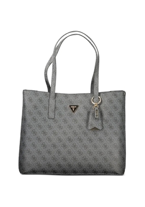 GUESS USA logo-plaque monogram-pattern tote bag - Grey
