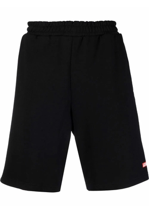 Diesel logo-patch track shorts - Black