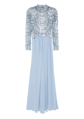 Saiid Kobeisy bead-embellished dress - Blue