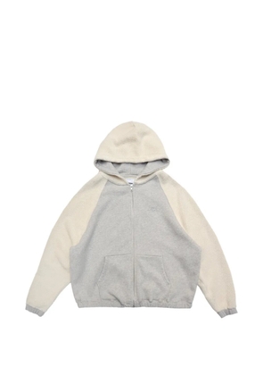 Bonsai raglan-sleeve zip-up hoodie - Grey