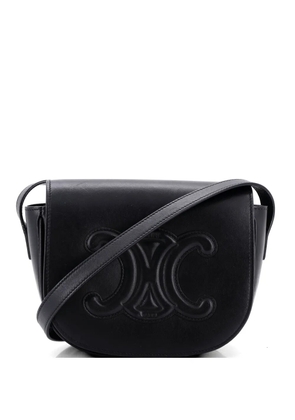 Celine Pre-Owned Cuir Triomphe Folco Bag Leather crossbody bag - Black