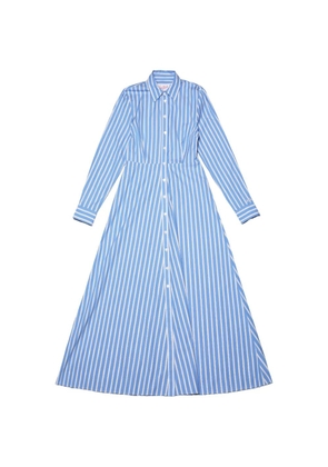 MC2 Saint Barth striped long-sleeve maxi dress - Blue