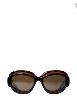 Balenciaga Eyewear Superbusy layered sunglasses - Brown