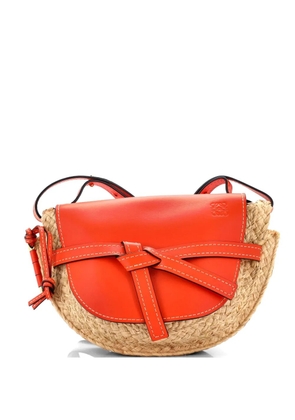 Loewe Pre-Owned Gate Leather with Raffia Small shoulder bag - Neutrals