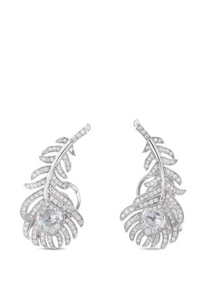Boucheron Pre-Owned Plume de Paon diamond earrings - Silver