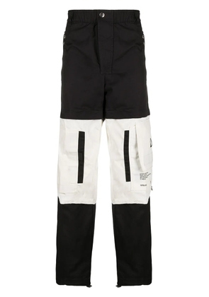 Diesel two-tone convertible trousers - Black