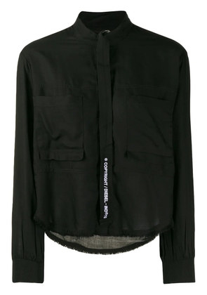 Diesel Fluid shirt with knitted detail - Black