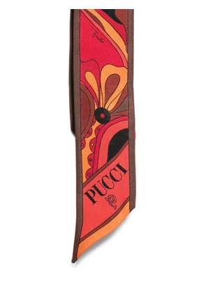 PUCCI abstract-print silk scarf - Red