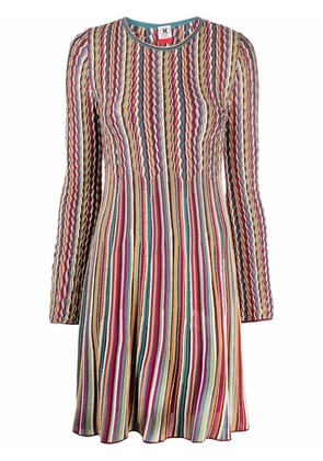 Missoni long-sleeve striped mini dress - Pink