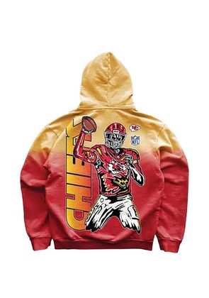 Warren Lotas Chiefs Go ombre-effect graphic-print hoodie - Red