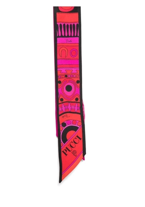 PUCCI abstract-print silk scarf - Black