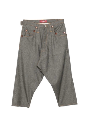 Junya Watanabe MAN x Levis checked tapered trousers - Grey