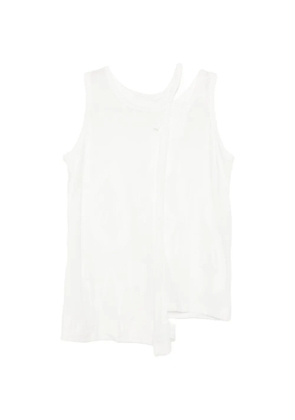 Y's jacquard sleeveless top - White
