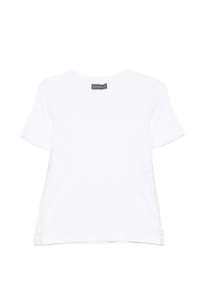 Lorena Antoniazzi lace-trim T-shirt - White