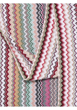 Missoni zig-zag fringed scarf - White