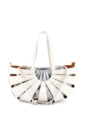 Bottega Veneta Pre-Owned Shell Bag Leather Large tote bag - White