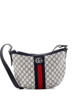 Gucci Pre-Owned Ophidia Half Moon Hobo GG Coated Canvas Small crossbody bag - Blue