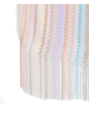 Missoni zig-zag fringed scarf - Neutrals