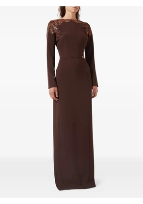 Elisabetta Franchi sequin-embellished maxi dress - Brown
