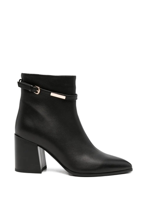 ADRIANNA FERETTI buckle-detail pointed-toe ankle boots - Black