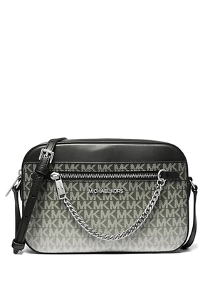 Michael Kors logo-print chain-link messenger bag - Black